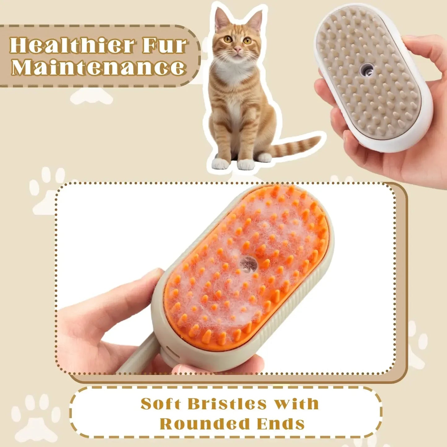 3-in-1 Pet Spa Brush - Pawfect Haven